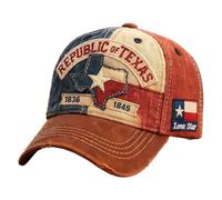 Embroidered Distressed Cap - Men's 1836-1845 Baseball Hat, Vintage Commemorative Headwear | Beach Days, Outdoor Activities, Casual Fashion, Road Trips, Festival Events, Backyard Gatherings