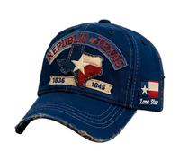 Embroidered Distressed Cap - Men's 1836-1845 Baseball Hat, Vintage Commemorative Headwear | Beach Days, Outdoor Activities, Casual Fashion, Road Trips, Festival Events, Backyard Gatherings