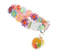 Embroidered Dog Collar - Cute Cat Collar | Soft Cute Lace Embroidery Adjustable Lead With Bell | Summer Cat Collars For Daily Home Yard Camping | Cutes Soft Flower Embroidery Adjustable Lead With Bell