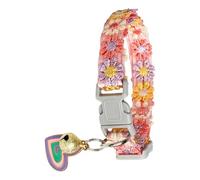 Embroidered Dog Collar - Cute Cat Collar | Soft Cute Lace Embroidery Adjustable Lead With Bell | Summer Cat Collars For Daily Home Yard Camping | Cutes Soft Flower Embroidery Adjustable Lead With Bell