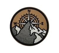 Embroidered Patch - Show Your Love For Exploration | Reusable Compass Mountain Design Decoration | Perfect For Backpacks Jackets Hats Vests, Outdoor Adventure Travel Hiking Fishing Mountaineering