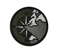 Embroidered Patches | 8x8cm/3.15x3.15Inches Compass Mountain Pattern Reusable | Hiking Clothes Patches | for Backpacks Jackets Hats Vests Outdoor Adventure Travel Hiking Fishing