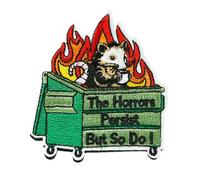 Embroidered Patches, Morale Patches, Funny Cartoon Animal Bag Polyester Sticker with Hook Fastener for Backpack, Vest, Trucker Hat and Pants, 3.15x2.17 Inches, 41g