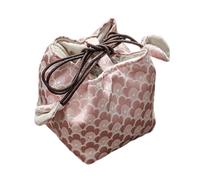 Embroidered Tea Set Storage Bag, 3,54 x 3,35 x 3,35 pulgadas Bag with Floral Build, Decorative Contenedor, Portable Tea Contenedor, Travel Pouch with Aesthetic Style, Accessory for Office and Picnic