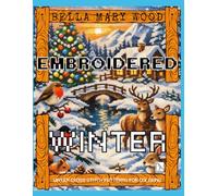 Embroidered Winter, or winter cross stitch patterns for coloring: embroidery patterns coloring book