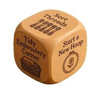 Embroiderer Dice - 5cm/1.97 Inches Embroiderer Decision Dices, Engraved Handmade Sewing Tool | Fun Quilter,for Home Travel Workshop Artwork Classes Beginner Artists Enthusiasts Use