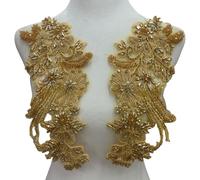 Embroidery Beadwork Flower Applique Sewing on Patches Accessories for Various Clothing Stage Costume Garment Decoration Sewing on Patches for Costume