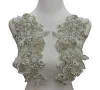 Embroidery Beadwork Flower Applique Sewing on Patches Accessories for Various Clothing Stage Costume Garment Decoration Sewing on Patches for Costume