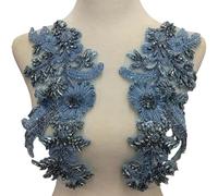 Embroidery Beadwork Flower Applique Sewing on Patches Accessories for Various Clothing Stage Costume Garment Decoration Sewing on Patches for Costume