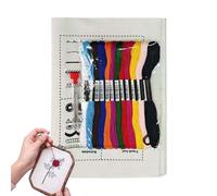 Embroidery Book For Beginners - 16x24x1cm Crafting Set | Learning Tool Beginner Kit | For Quilters Learners Art Teachers School Projects Backyard Relaxation Mindfulness Practice Birthday Holiday