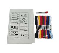 Embroidery Book - Kit de costura hecho a mano, kit completo de Embroidery Kit with Needle and Thread, DIY StitchSample Book for Quilters, Learners, Art Teachers, and School Craft Projects