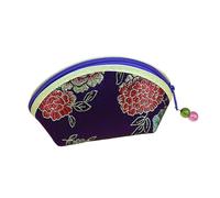 Embroidery Coin Purse - Colored Silk Cloth 12x8x5cm | Chinese Wallet For Women, Small Coin Purse Handmade Vintage Flower Zipper Change Bag | For Birthday Gift Daily Use Travel Party Accessory, Púrpura