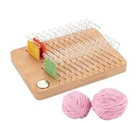 Embroidery Floss Organizer - Wooden, 6.42x4.69x0.67 pulgadas, 24-Slot Wooden Spool Holder Rack With Magnetic Design | Needlework Thread Storage Box For Crafts, Arts, Sewing, And DIY Projects