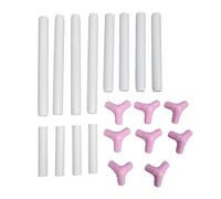 Embroidery Frame Lap Stand Cross Stitch Stitching Holder Set Rectangular Plastic Tube Double Layer Sewing Hoop (Pink)