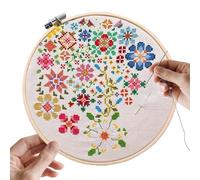 Embroidery Kit for Beginners - Arts Crafts Handmade Pattern,Floral Hand Embroidery Kit | for Festival Holiday Home Unisex Adults Decoration Projects Sewing Quilting Christmas Stocking Stuffer