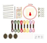 Embroidery Kit Set, Sewing Pendant Tool, Portable Craft Kit, Multifunction Embroidery Tool, Handcraft Sewing Accessory, Indoor Outdoor Crafting for Travel Home DIY Handmade Art Hobby Gift Use Set