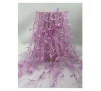 Embroidery Sequins With Feather With French Tulle Net Fabric(Antique Copper)