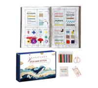 Embroidery Sewing Book - Kit de artesanía portátil con pasos de instrucciones, Beginners Friendly Embroidery Guide with Materials Included, Creative DIY Activity for Craft Lovers Men Women Boys Girl