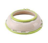 Embroidery Stand Hoop Double Sided Punch Needle Stand Hoop Frame for Cross Stitch Quilting 16.5cm 25cm Round Embroidery Hoop for Handcrafting Projects Sturdy Plastic Material (Green)