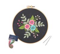 Embroidery Starter Kit Full Range of Stamped Cross Stitch Kits for Beginner Including Embroidery Cloth with Pattern, Embroidery Hoop, Color Threads