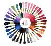 Embroidery Thread Friendship Bracelet String Premium Rainbow Color Floss Bobbins Needlepoint thread Variegated Floas for Cross Stitch, Hand Embroidery, String Art (36 colors without accessories)