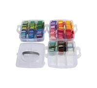 Embroidery Thread ThreeLayer Box 150Color Plastic Board Sewing Thread for Sewing Craft Products
