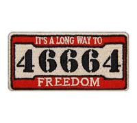 EmbTao Es un largo camino a la libertad 46664 Entrada Parche Bordado de Aplicación con Plancha