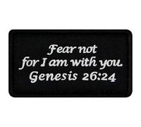 EmbTao Génesis 26 24 No tengas miedo, porque estoy Broche Bordado de Gancho y Parche de Gancho y bucle de cierre