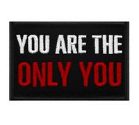 EmbTao Logotipo táctico bordado con cierre de gancho y bucle de You are The Only You Patch Morale Biker