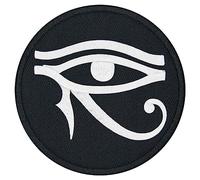 EmbTao Los ojos de Horus Parche Bordado de Aplicación con Plancha, Blanco y negro