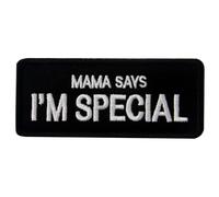 EmbTao Mamá dice que soy especial Emblema táctico de la moral Broche Bordado de Gancho y Parche de Gancho y bucle de cierre