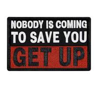 EmbTao Nadie vendrá a salvarte Levántate Broche Bordado de Gancho y Parche de Gancho y bucle de cierre