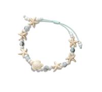Embtrem Pulsera de tortuga para mujer, pulsera de cuentas de cuerda de estrella de mar, seguimiento de animales marinos, joyería de moda para regalo de Navidad y cumpleaños, L, Piedra, No es una