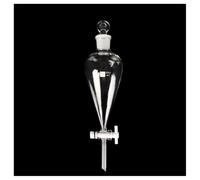Embudo cónico de separación piriforme con vidrio esmerilado for laboratorio, 60/125/250/500/1000 ml, válvula conmutación Equipamiento de laboratorio