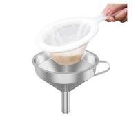 Embudo de acero inoxidable, Colador de malla cocina con embudo acero inoxidable 304 100-400 for café, leche y yogur(100mesh Spoon)