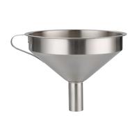 Embudo de acero inoxidable de 12,4 cm, juego de filtros de cocina, amplia apertura embudo para conservas con asa para transferir líquidos, líquidos y aceite de cocina