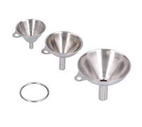 Embudo de acero Inoxidable de 3 Piezas, Set de embudos de Cocina, para filtrar líquidos, salsa de soja, aceite