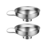 Embudo de acero inoxidable de boca ancha para enlatado, tolva para ensaladas gruesas