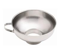 Embudo de acero inoxidable, diámetro de aprox. 15 cm.