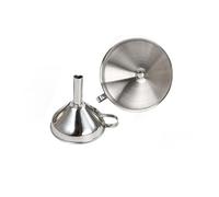 Embudo de acero inoxidable, embudos de cocina con asas, tamaños grandes a pequeños embudos para transferir fluido, líquido, aceite, polvo, y hacer mermelada (15 cm)