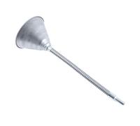 Embudo de acero inoxidable para coche, embudo de de metal flexible con boquilla larga, accesorios robustos para taller, práctico embudo de llenado de para coches, motos, barcos
