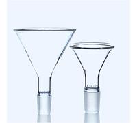 Embudo de alimentación cónico de vidrio transparente de 50 mm a 150 mm con boca esmerilada estándar for uso en experimentos de laboratorio.(75mm joint No.19)