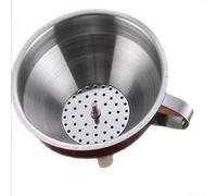 Embudo de cocina de acero inoxidable hecho de material 201 con pantalla de filtro desmontable, construcción gruesa para uso a largo plazo, amplia apertura para verter líquidos rápidamente, oreja