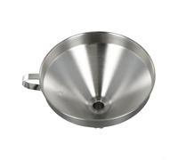 Embudo de cocina de metal de acero inoxidable con mango lateral, herramienta de llenado para botellas, frascos y recipientes de boca ancha (S)