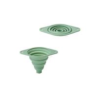 Embudo de cocina plegable de silicona, portátil, for combustible, cerveza, aceite, botellas, ollas y utensilios.(Green)