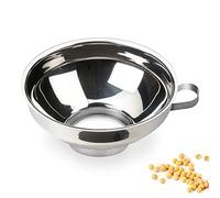 Embudo de conservas para uso en cocina, embudo de boca ancha para tarros de masón, embudos de conservas grandes para botellas de llenado, embudo de alimentos de acero inoxidable
