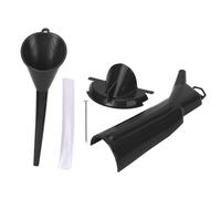 Embudo de filtro de aceite, embudo de filtro de aceite sin goteo para motocicleta, kit de embudo de recirculaci¨®n de cuello largo, accesorio pr¨¢ctico, negro(Negro)