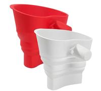 Embudo de harina de 2 piezas tubo de silicona plegable para mezclar con orificio para colgar fácil de verter y limpiar para uso doméstico.