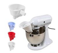 Embudo de harina de silicona plegable para batidoras KSM150 de 5 cuartos de galón con cabezal inclinable que proporciona un flujo controlado y soporta el uso frecuente en la cocina (rojo)