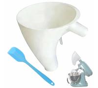 Embudo de Harina para Batidora KitchenAid, Juego de Embudos de Plástico de Grado Alimentario para Tazones de 4.5-5 Qt, Conector de Vertido Fácil para la Cocina, Accesorio Ideal para Repostería